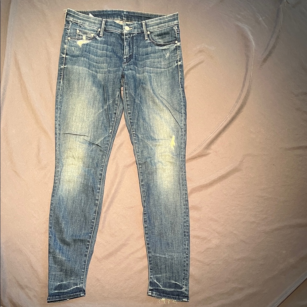 MOTHER Blue Skinny Jeans